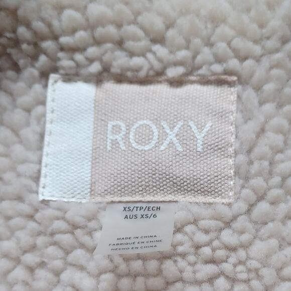 Cozy 90s Roxy Corduroy Oversized Varsity Jacket Redwood XS-M - Picture 9 of 10